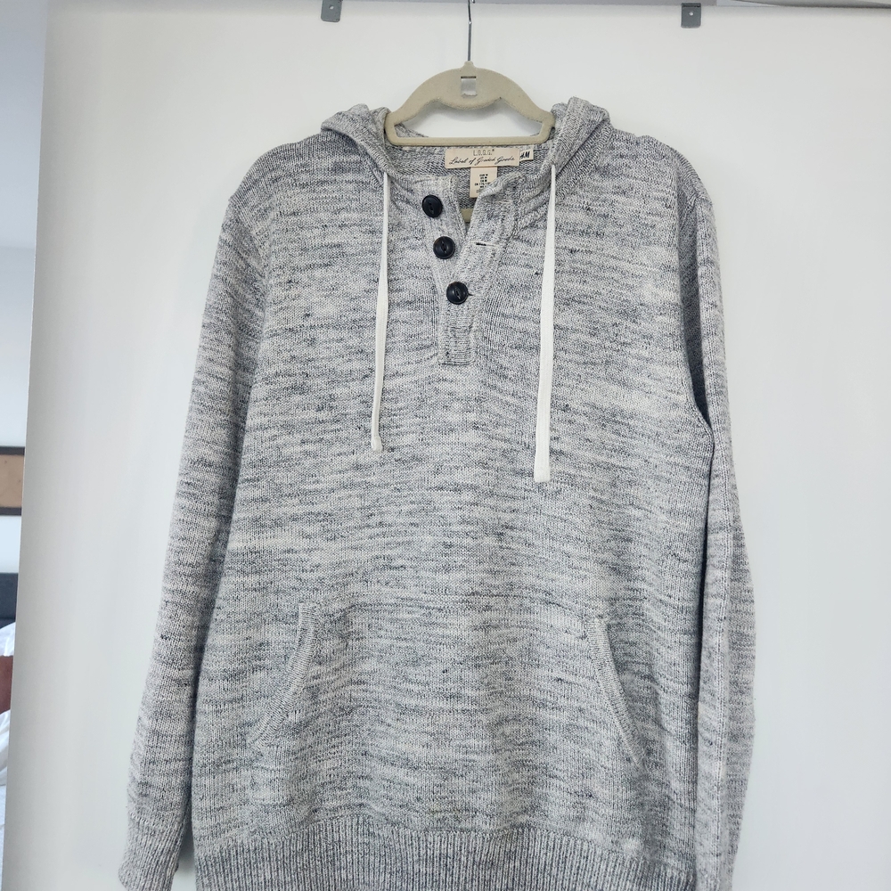 H&M Light Gray Hooded Men's Sweater